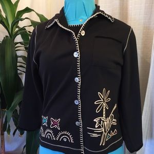 Blast Safari Sweater and Shirt Petites M